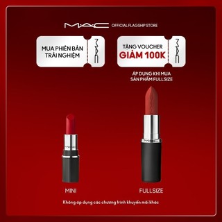 Son thỏi MINI MACXIMAL Silky Matte 1.8g hiệu ứng lì, mềm mại như lụa / Mini MAC