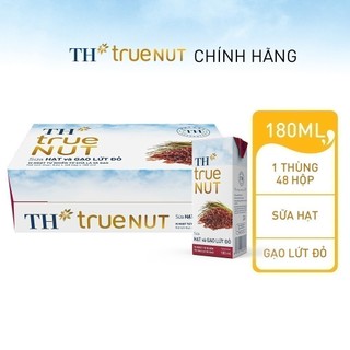 Thùng 48 hộp sữa hạt và gạo lứt đỏ TH true NUT 180 ml (180 ml x 48)