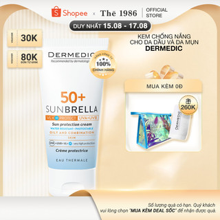 Kem Chống Nắng Dermedic Cho Da Dầu Mụn Sunbrella Spf 50+ Sun Protection Cream Oily And Combination Skin 50 G
