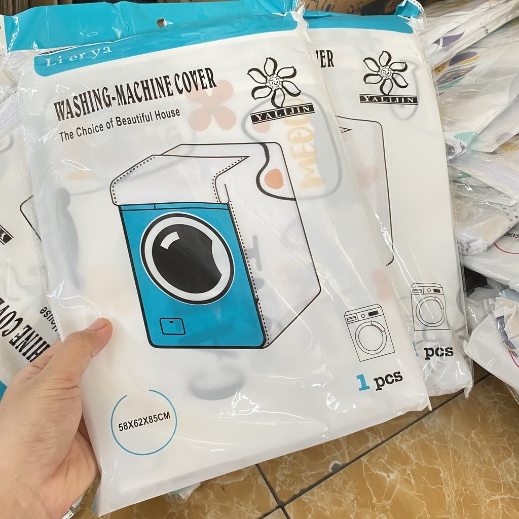 [HOT] Bọc Trùm Máy Giặt 6 Đến 15 KG Cửa Trên, Cửa Ngang Nilon Pha Vải Loại 1