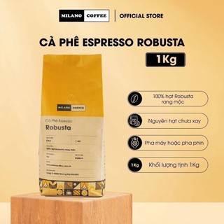 Cà phê nguyên chất 100% rang mộc milano coffee loại 1 kg