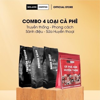 Combo cà phê bột 250gr Loại Truyền Thống - Phong Cách - Sành Điệu - Sữa Huyền Thoại