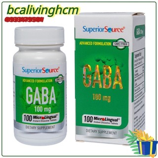 GABA 100mg Thực phẩm bảo vệ sức khỏe hỗ trợ giảm căng thẳng và giúp ngủ ngon giấc
