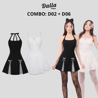 Combo đầm 2 dây và đầm cổ yếm
