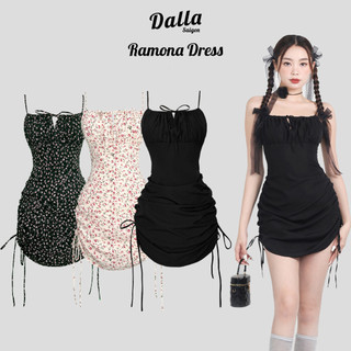 DALLA Đầm dây ôm rút hai bên Ramona Dress