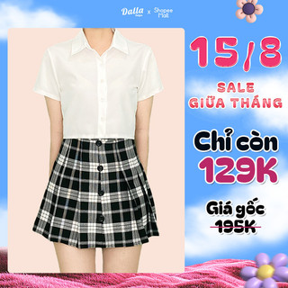 DALLA Áo sơ mi nữ trắng trơn tay ngắn croptop (SM01) Erin Croptop Shirt