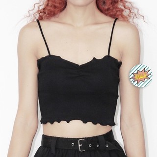 DALLA Áo 2 dây croptop nhún (AD01)