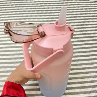  Bình nước có quai xách, ống hút BIG size 2000ml