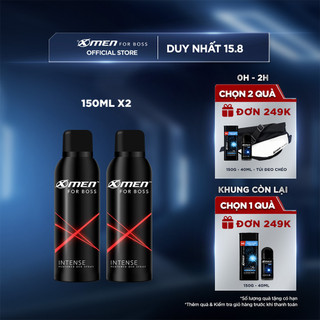 Combo 2 Xịt Khử Mùi XMen For Boss Intense 150ml/chai