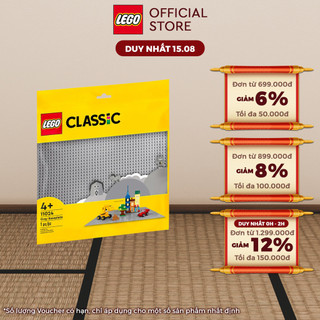Lego classic 11024 đồ chơi lắp ráp đế lắp ráp màu xám
