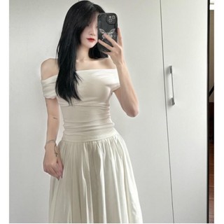  Áo Kiểu Trễ Vai Nữ BB Phong Cách Tiểu Thư Chất Thun Tăm Co Dãn LENOGI 