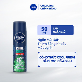 Xịt Ngăn Mùi NIVEA MEN Cool Kick Mát Lạnh - Thơm Sảng Khoái (150 ml) - 83165