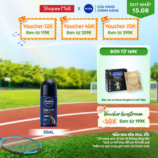 Lăn Ngăn Mùi NIVEA MEN Deep Than Đen Hương Espresso (50 ml) - 85366