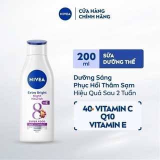 Sữa Dưỡng Thể NIVEA Sáng Da Ban Đêm từ 8 Super Foods (200 ml) - 88188