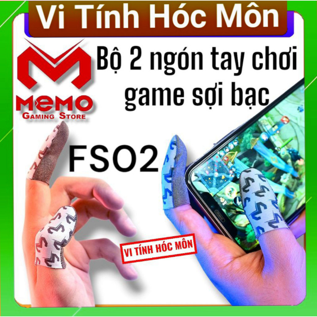 Bộ 2 ngón tay chơi memo fs02 chống mồ hôi, tăng độ nhạy vi tính 2t quận 12