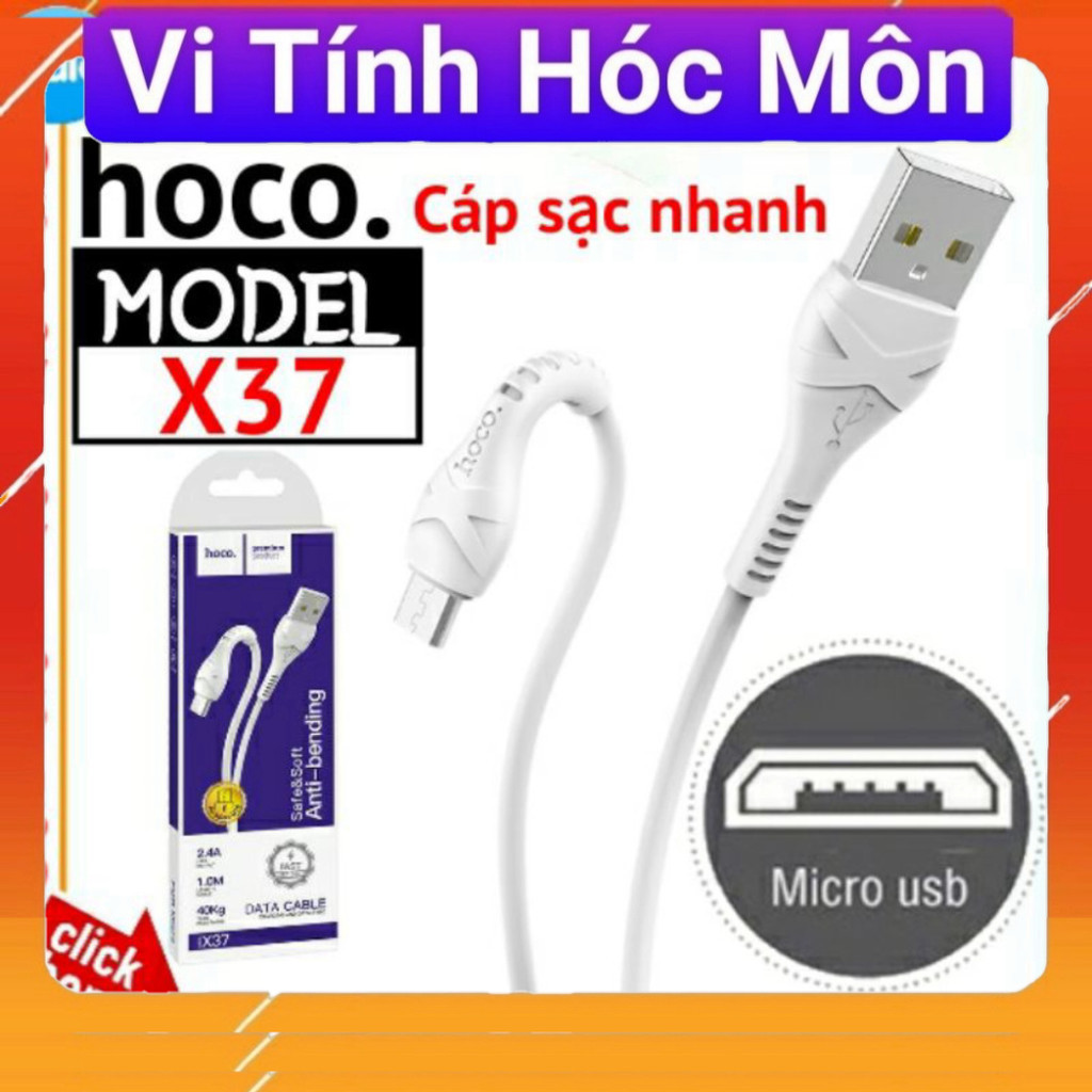 (Micro usb) Cáp sạc nhanh hoco x37 HÓC MÔN VI TINH 2T