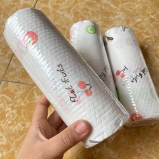 Cuộn Khăn Lau Đa Năng Vân Lục Giác In Họa Tiết Hoa Văn Màu Lau Dọn Nhà Bếp