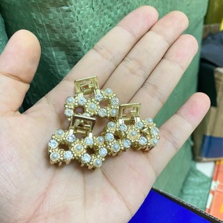  Kẹp Tóc Đính Đá Mạ Vàng Loại Bé