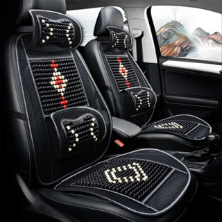 Lót ghế ô tô, Lót lưới nâng lưng hạt gỗ massage chống nóng giúp thoải mái trong quá trình di chuyển | LG03