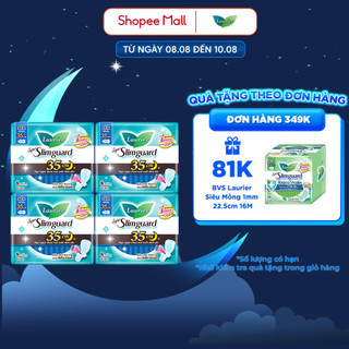 Combo 4 băng vệ sinh laurier ban đêm siêu mỏng 1mm 35cm 8 miếng