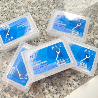 Một hộp 50 chiếc chỉ nha khoa vệ sinh răng miệng