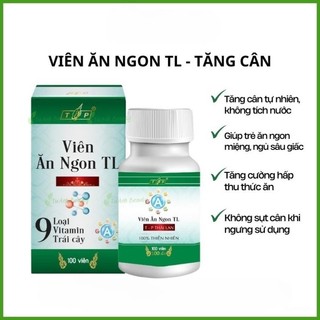 Viên ăn ngon TL hộp 100 viên hỗ trợ ăn ngon, ngủ tốt, tăng cân hiệu quả