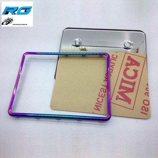 Khung Biển Số Xe Máy, Khung Bảng Số Xe Máy, Full Bộ Bao Gồm Ốp Biển Số Xe Máy Titan 7 Màu Mica Và Pát Gắn