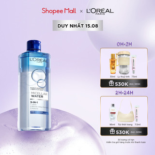 Nước tẩy trang và làm sạch sâu 3-in-1 L'Oreal Paris  Micellar Water 400ml
