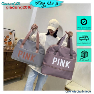 🌏FREE SHIP🌎 Túi xách du lịch cỡ lớn 2 tầng pink, túi du lịch đa năng nam nữ đựng quần áo mỹ phẩm -ZDUNG