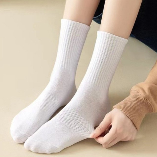Tất Nam Nữ - Tất vớ cổ cao, cổ thấp chất cotton cao cấp thiết kế sọc đôi chống hôi chân Mẫu T110 | BigBuy360 - bigbuy360.vn
