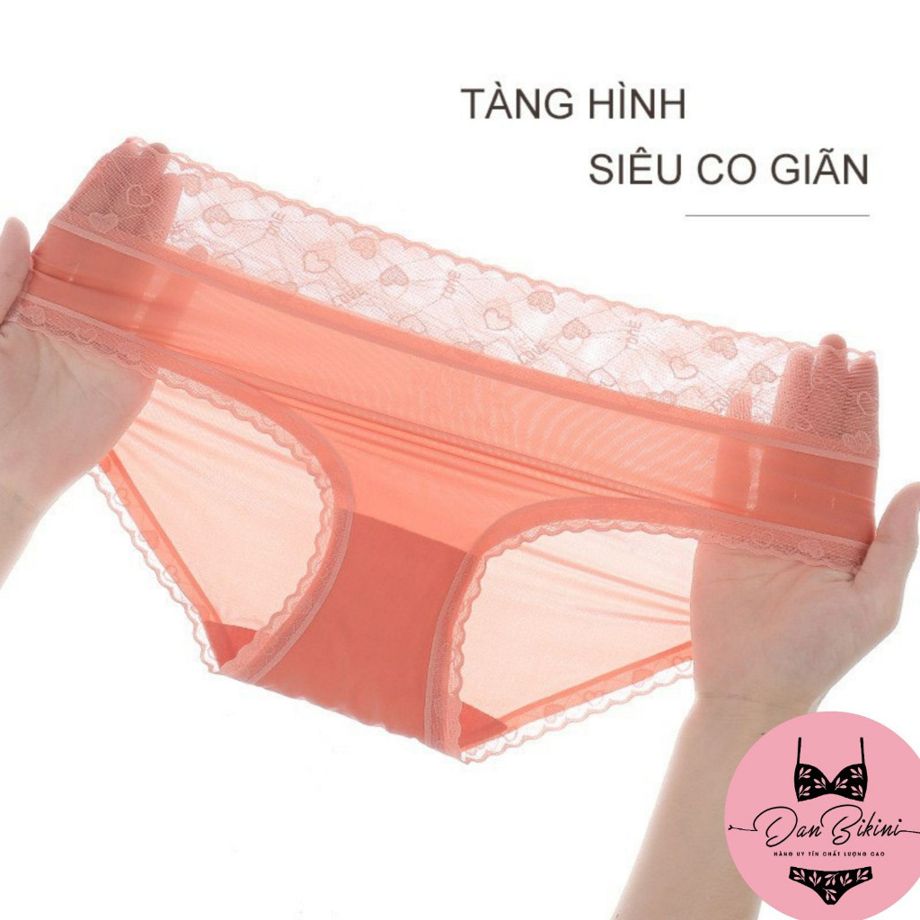 Quần Lót Nữ Lụa Băng - Quần Chip Nữ Mềm Phối Cạp Ren Tim Mềm Mại tôn dáng hương havana mã 9099 | BigBuy360 - bigbuy360.vn