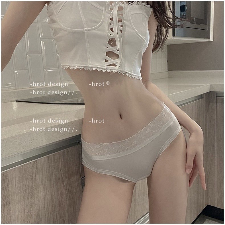 Quần Lót Nữ Lụa Băng - Quần Chip Nữ Mềm Phối Cạp Ren Tim Mềm Mại tôn dáng hương havana mã 9099 | BigBuy360 - bigbuy360.vn