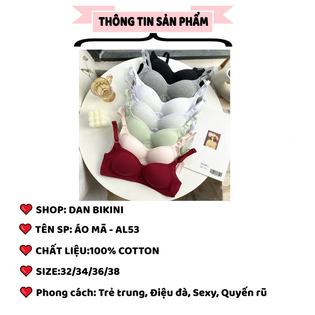 Áo ngực nữ sinh không gọng - Áo Bra Nữ AL53 đệm mỏng cup ngực nhỏ phom ôm không hở viền | BigBuy360 - bigbuy360.vn