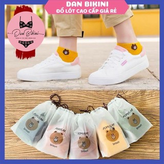 Tất Nữ ❤️FREESHIP❤️ Set 10 đôi tất gấu cố ngắn đóng túi zip xịn xò mã T20