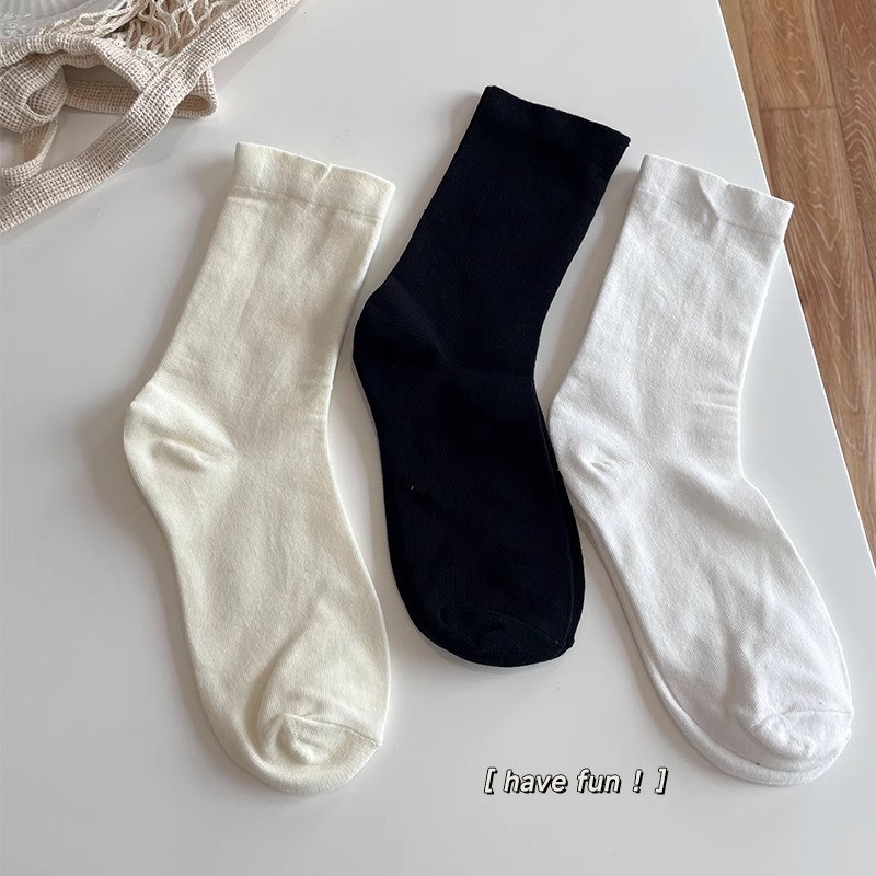 Tất Cao Cổ Nữ - Tất Cổ Cao Phong Cách Vintage Hàn Quốc ❤️ Tất Nữ Đẹp cotton được chọn màu mẫu T08 | BigBuy360 - bigbuy360.vn