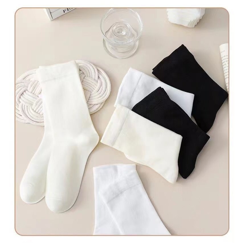 Tất Cao Cổ Nữ - Tất Cổ Cao Phong Cách Vintage Hàn Quốc ❤️ Tất Nữ Đẹp cotton được chọn màu mẫu T08 | BigBuy360 - bigbuy360.vn