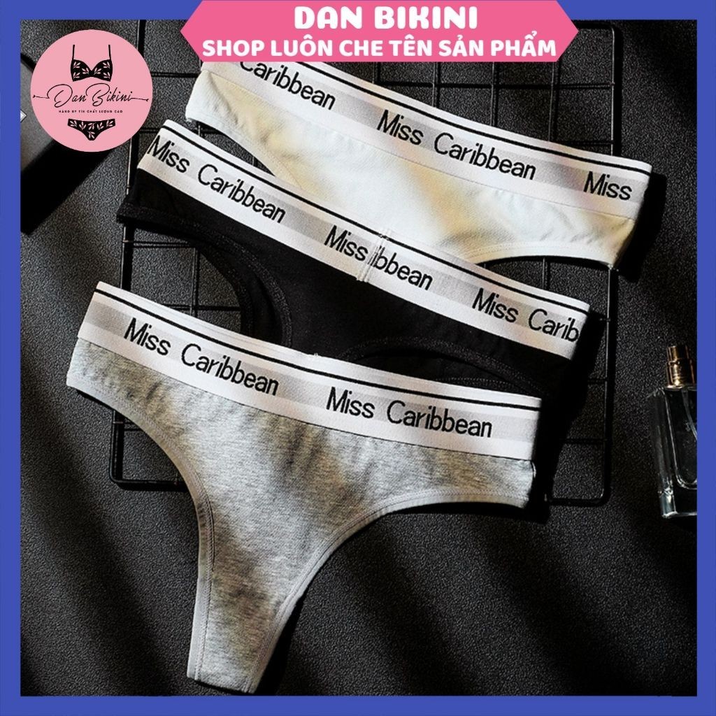 Quần Lót Nữ Cotton cao cấp phối viền chun thêu chữ cá tính mã 9823