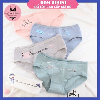Quần Lót Nữ Cotton 100% kháng khuẩn mềm mại hình Chibi siêu dễ thương mã 026