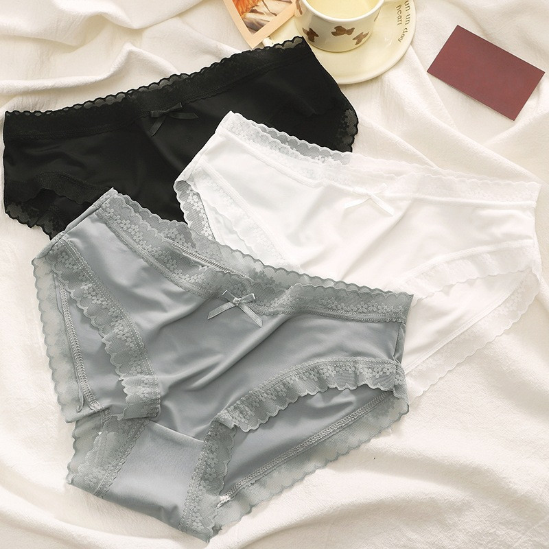 Quần Lót Nữ Su Lụa Siêu Mỏng Không lộ viền co giãn phối ren hoa thoáng mát gợi cảm MÃ 1271 | BigBuy360 - bigbuy360.vn