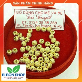 5 Viên bi bạc si vàng khắc kim tiền