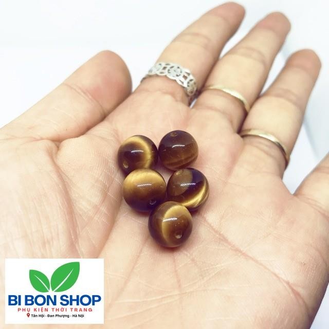 VIÊN ĐÁ MẮT HỔ NÂU VÀNG (BI BON SHOP)