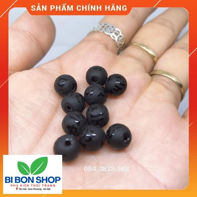 VIÊN ĐÁ ĐEN 8 LI KHẮC KINH PHẬT (BI BON SHOP)