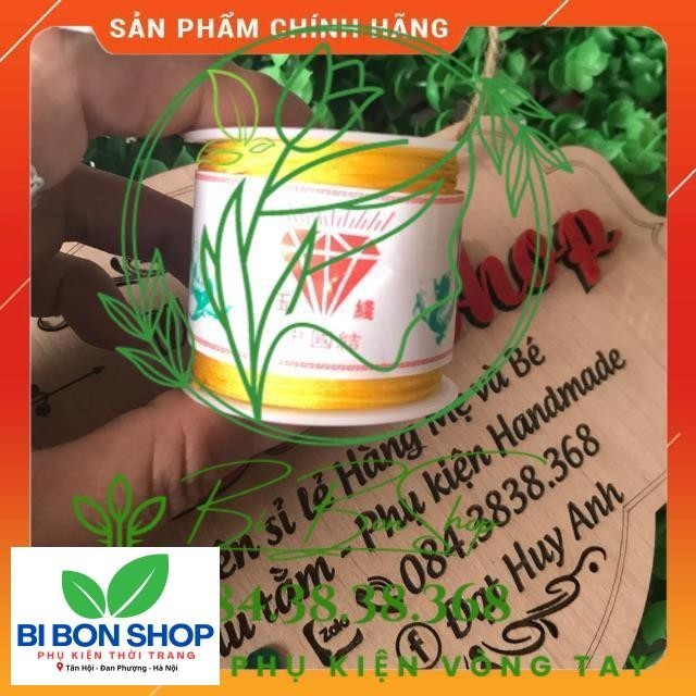 CUỘN DÂY DÙ 50M SIZE 0.8MM VÀNG CAM (BI BON SHOP)