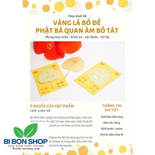 LÁ BỒ ĐỀ MẠ VÀNG MAY MẮN BÌNH AN (BI BON SHOP)