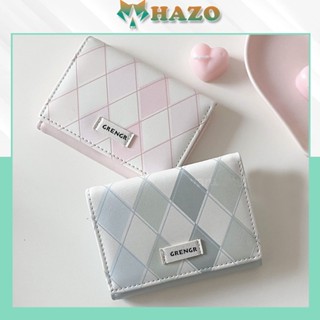 Ví Ngắn Nữ Cầm Tay Cao Cấp Gấp Gọn Đan Sọc Grengr V594 Kiểu Dáng Sang Trọng - Hazo