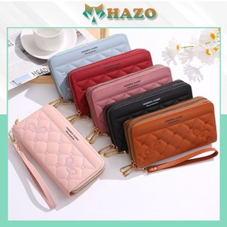  Ví Dài Nữ Cầm Tay Khóa Kéo 2 Ngăn Lớn Trái Tim Thắt Nơ V564 Phong Cách Hàn Quốc - Hazo 