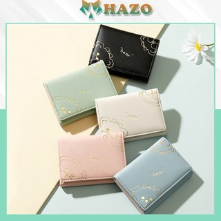 Ví Ngắn Nữ Cầm Tay Cao Cấp Gấp Gọn Bear V580 Kiểu Dáng Sang Trọng - Hazo
