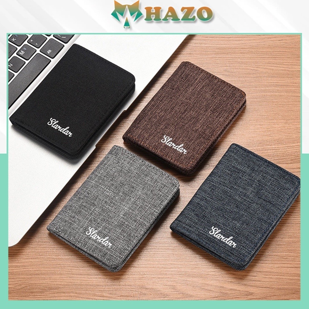 Ví Nam Dáng Đứng Slordar Chất Canvas Bền Bỉ Mềm Nhỏ Gọn Nhiều Ngăn 572 Cao Cấp Cực Đẹp - Hazo
