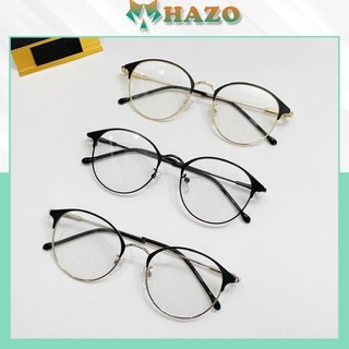 Mắt Kính Gọng Cận Form Tròn Kim Loại Beauty Phong Cách Ulzzang Siêu Dễ Thương - Hazo