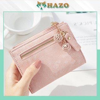 Ví Ngắn Nữ Cầm Tay Cao Cấp 493 Khóa Đính Hạt Châu Siêu Dễ Thương - Hazo
